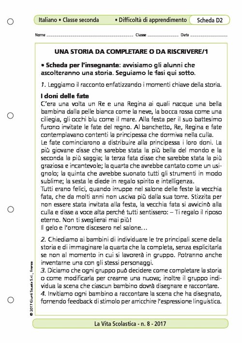 Una storia da completare o da riscrivere/1 | Giunti Scuola Una storia da completare o da riscrivere/1 | Giunti Scuola