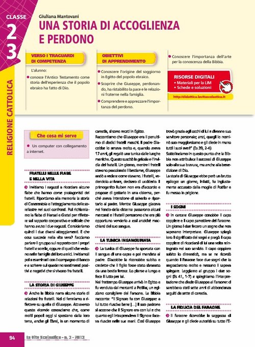 Una storia di accoglienza e perdono | Giunti Scuola Una storia di accoglienza e perdono | Giunti Scuola