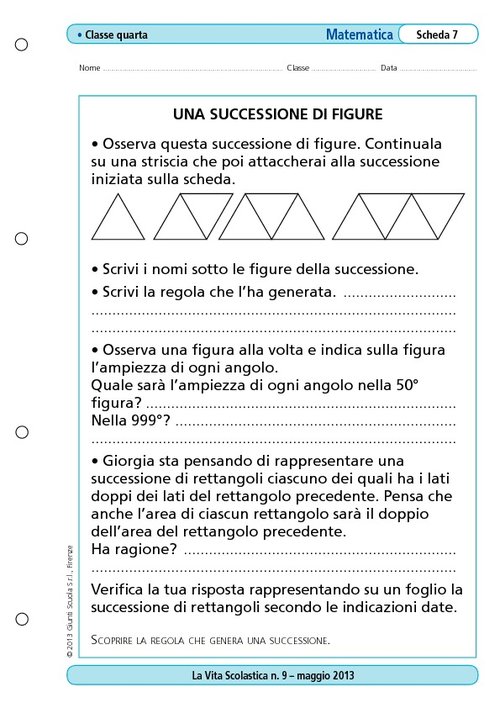 Una successione di figure | Giunti Scuola Una successione di figure | Giunti Scuola
