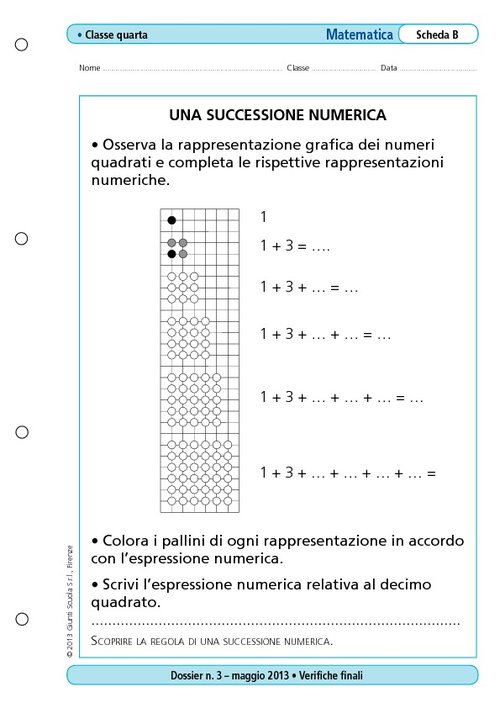 Una successione numerica | Giunti Scuola Una successione numerica | Giunti Scuola