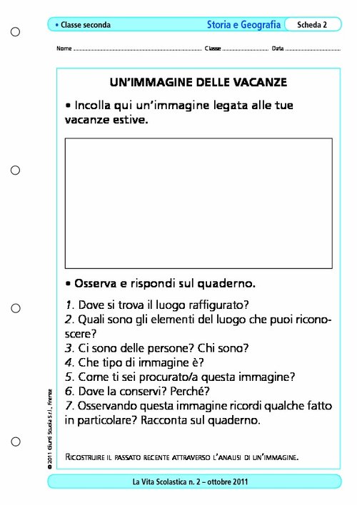Un'immagine delle vacanze | Giunti Scuola Un'immagine delle vacanze | Giunti Scuola