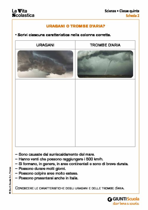 Uragani o trombe d’aria? | Giunti Scuola Uragani o trombe d’aria? | Giunti Scuola