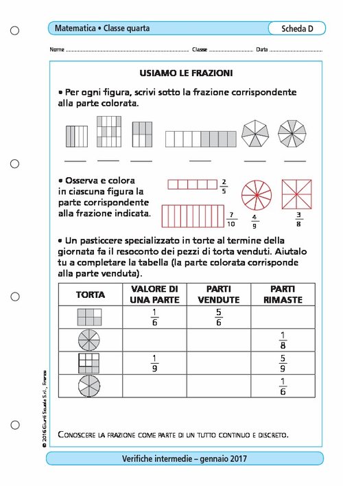 Usiamo le frazioni | Giunti Scuola Usiamo le frazioni | Giunti Scuola