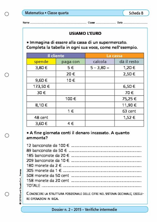 Usiamo l'euro | Giunti Scuola Usiamo l'euro | Giunti Scuola