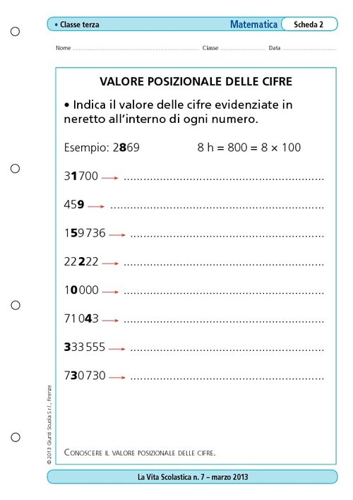 Valore posizionale delle cifre | Giunti Scuola Valore posizionale delle cifre | Giunti Scuola