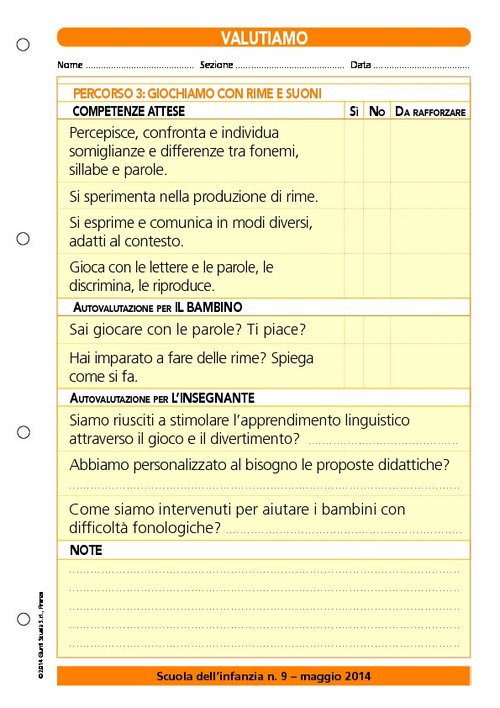 Valutiamo? Giochiamo con rime e suoni | Giunti Scuola Valutiamo? Giochiamo con rime e suoni | Giunti Scuola
