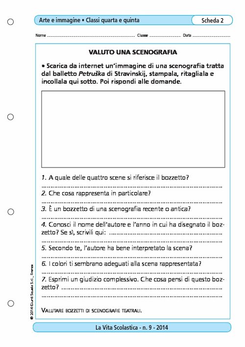 Valuto una scenografia | Giunti Scuola Valuto una scenografia | Giunti Scuola