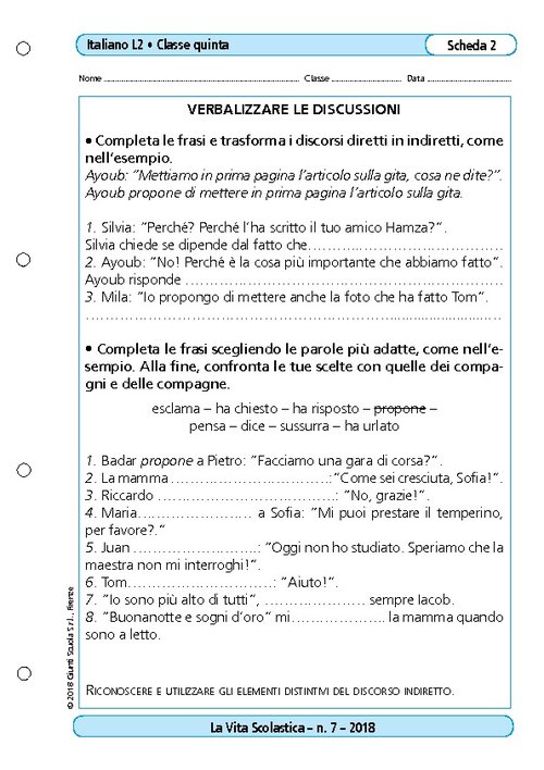 Verbalizzare le discussioni | Giunti Scuola Verbalizzare le discussioni | Giunti Scuola