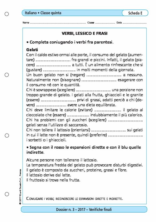 Verbi, lessico e frasi | Giunti Scuola Verbi, lessico e frasi | Giunti Scuola