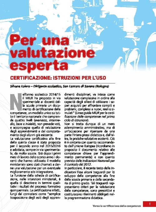 Verso la certificazione delle competenze: Per una valutazione esperta | Giunti Scuola