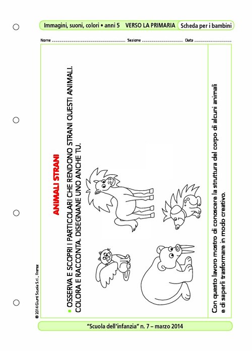 Verso la scuola primaria – Animali strani | Giunti Scuola Verso la scuola primaria – Animali strani | Giunti Scuola