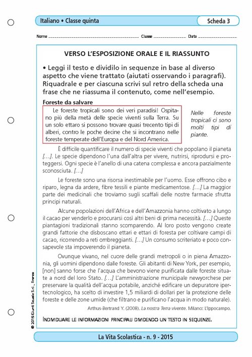 Verso l'esposizione orale e il riassunto | Giunti Scuola Verso l'esposizione orale e il riassunto | Giunti Scuola