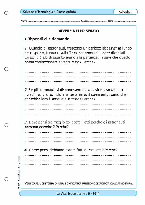 Vivere nello spazio | Giunti Scuola Vivere nello spazio | Giunti Scuola