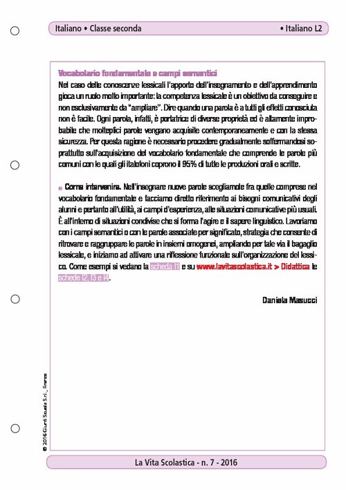Vocabolario fondamentale e campi semantici | Giunti Scuola Vocabolario fondamentale e campi semantici | Giunti Scuola