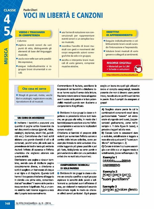 Voci in libertà e canzoni | Giunti Scuola Voci in libertà e canzoni | Giunti Scuola