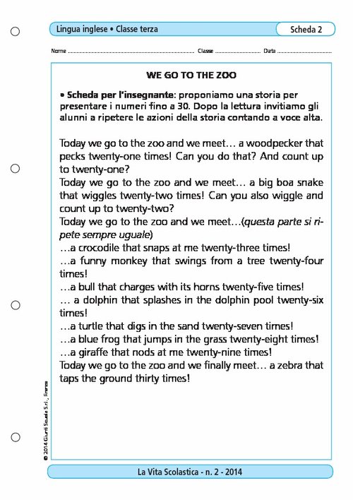 We go to the zoo | Giunti Scuola