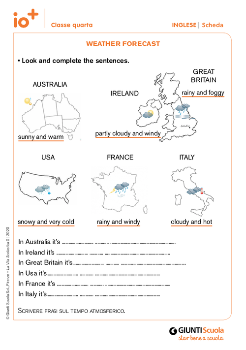 Weather Forecast | Giunti Scuola Weather Forecast | Giunti Scuola