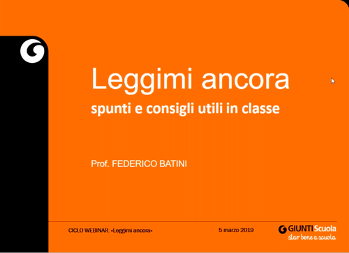 Webinar | Leggimi ancora: spunti e consigli utili in classe | Giunti Scuola