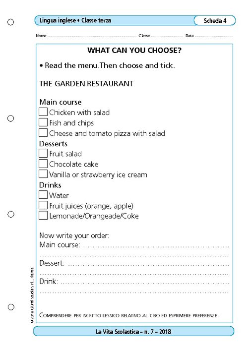 What can you choose? | Giunti Scuola What can you choose? | Giunti Scuola