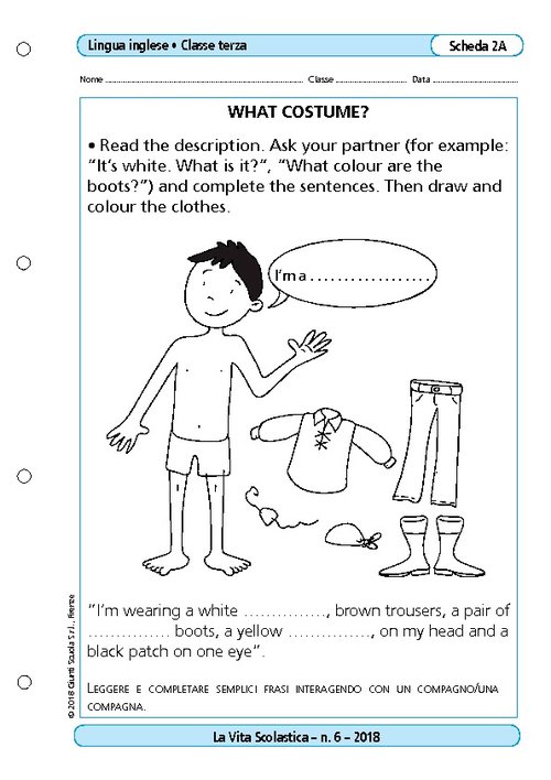 What costume? | Giunti Scuola
