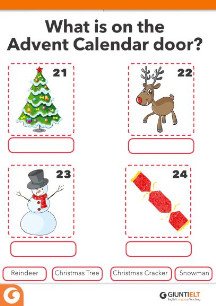 What is on the Advent Calendar door? | Giunti Scuola