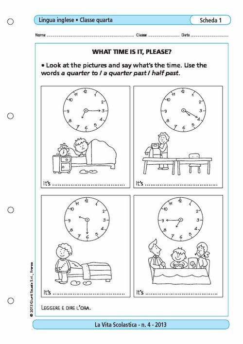 What time is it, please? | Giunti Scuola What time is it, please? | Giunti Scuola