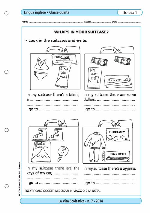 What's in your suitcase? | Giunti Scuola What's in your suitcase? | Giunti Scuola