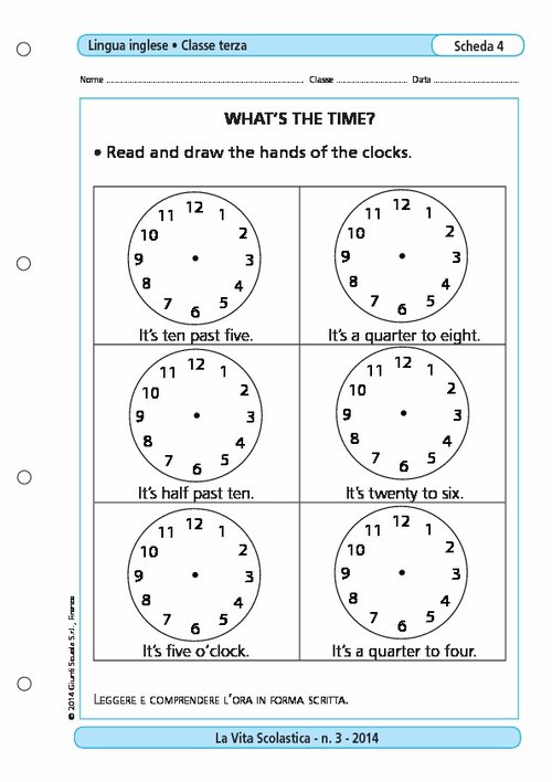 What's the time? | Giunti Scuola