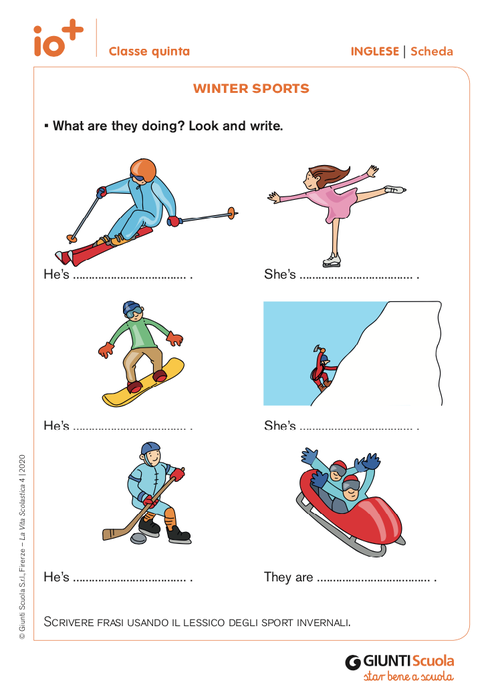 Winter sports | Giunti Scuola Winter sports | Giunti Scuola