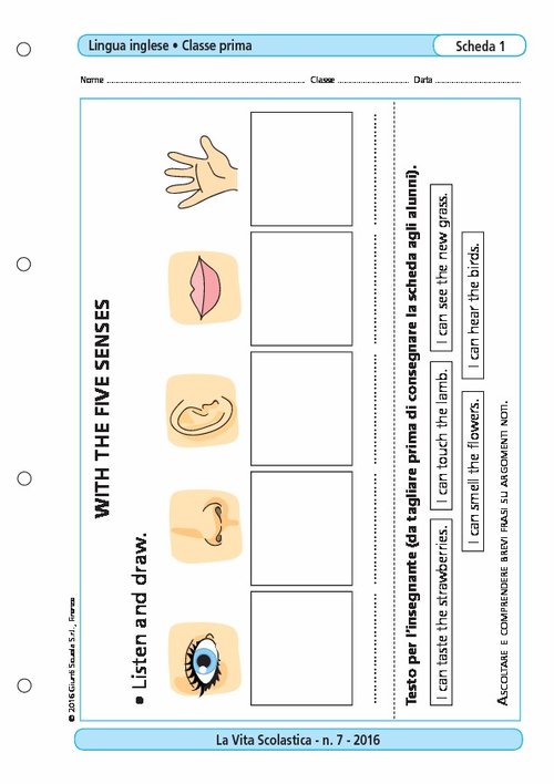 With the five senses | Giunti Scuola With the five senses | Giunti Scuola