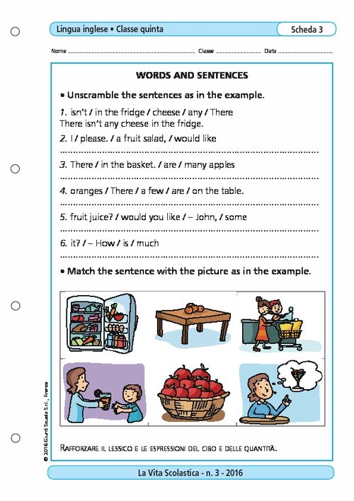 Words and sentences | Giunti Scuola Words and sentences | Giunti Scuola