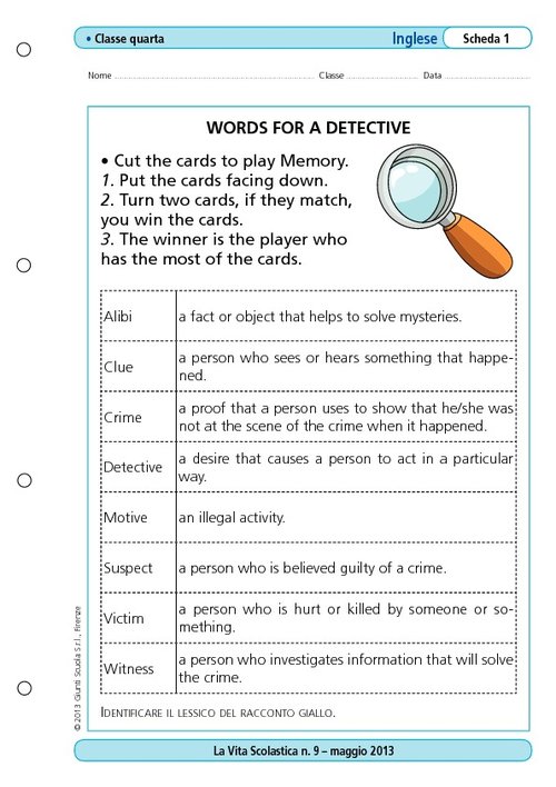 Words for a detective | Giunti Scuola Words for a detective | Giunti Scuola