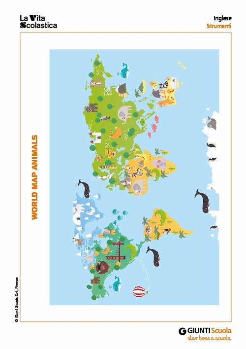 World map animals | Giunti Scuola World map animals | Giunti Scuola