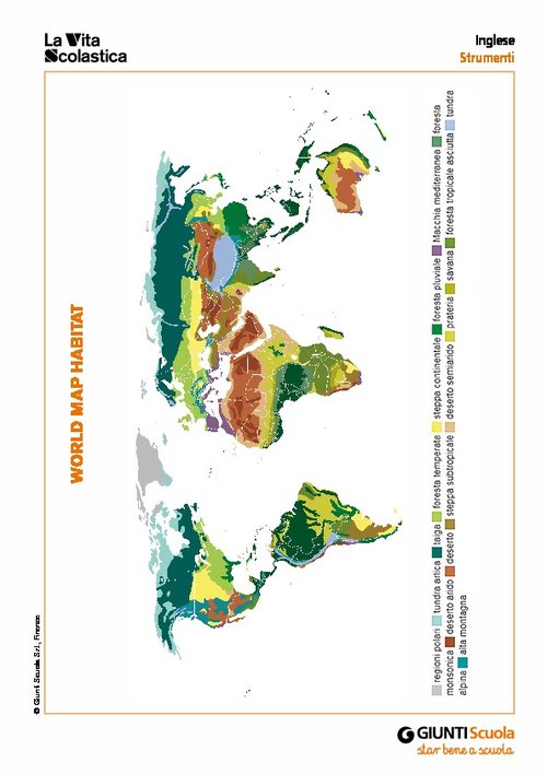 World map habitat | Giunti Scuola World map habitat | Giunti Scuola