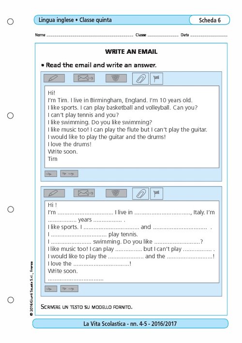 Write an email | Giunti Scuola Write an email | Giunti Scuola