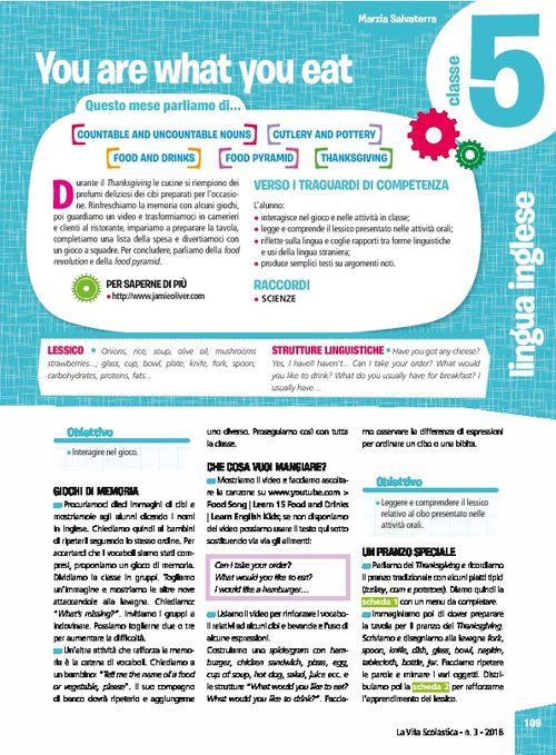 You are what you eat | Giunti Scuola You are what you eat | Giunti Scuola